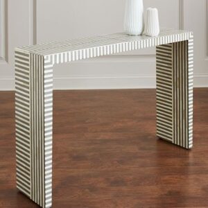 Linear Bone Inlay Console Table