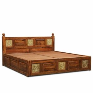 Royal Gilded Solid Wood Bed