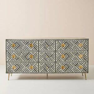The Geometric Monochrome Credenza