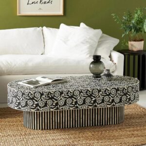 The Midnight Floral Oval