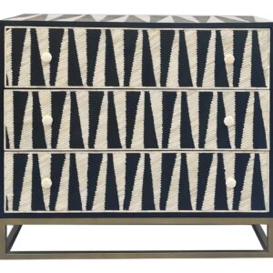 The Monochrome Zigzag Bone Inlay Chest