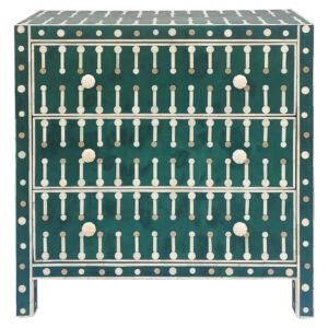 Emerald Geometric Bone Inlay Chest