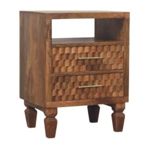 Woven Block Bedside Stand