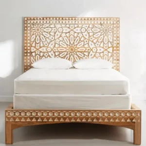 Mosaic Solid Wood Bed